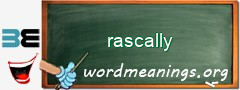 WordMeaning blackboard for rascally